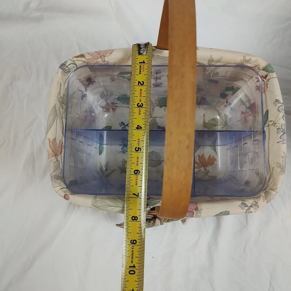 Longaberger 1992 Spring Basket Botanical Fields Liner Divided Plastic Protector - Picture 12 of 12